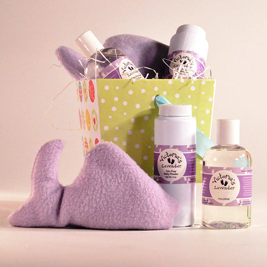 babys-first-spa-lavender-gift-set-soothing-massage-oil-talc-free-baby-powder-fleece-sachet-decorative-gift-box
